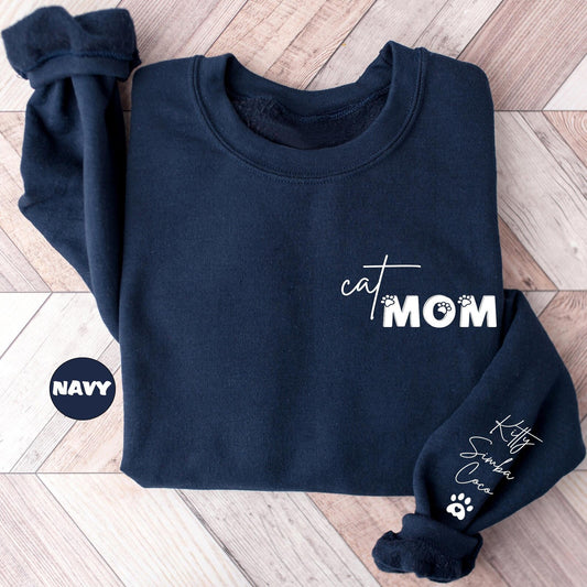 cat mom crewneck